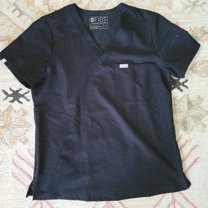 Figs Catarina Scrub Top Black Medium